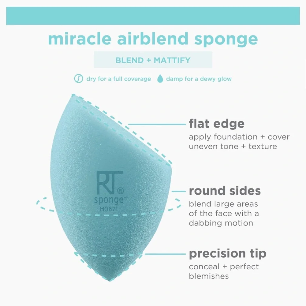 🌻4/$20 Real Techniques Miracle Airblend Sponge New - Picture 4 of 7